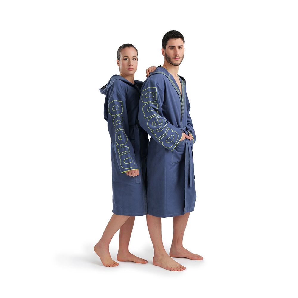 Arena ZEAL PLUS - Peignoir navy/lime