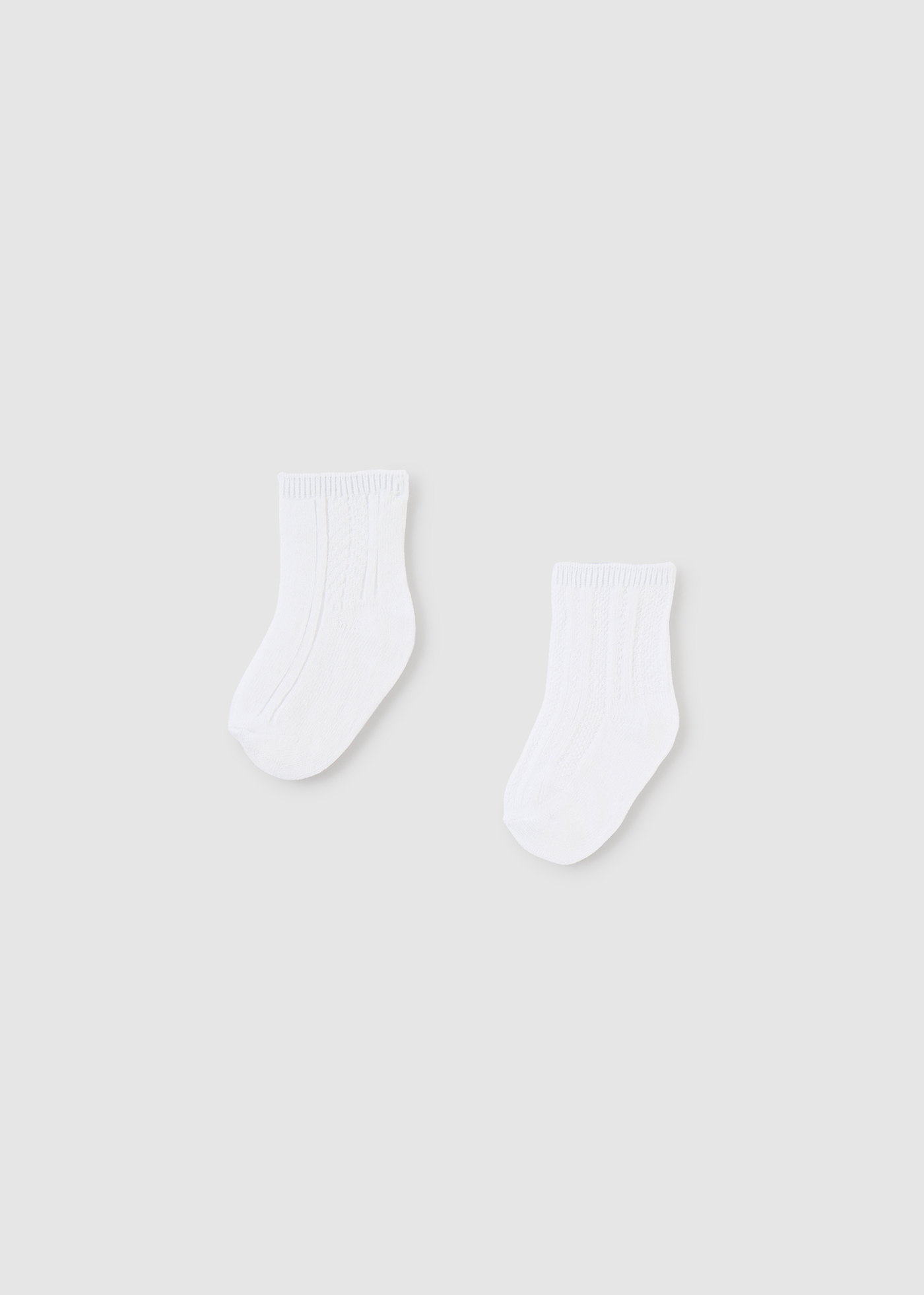 Conjunto de 2 meias sociais para recém-nascido, cor creme