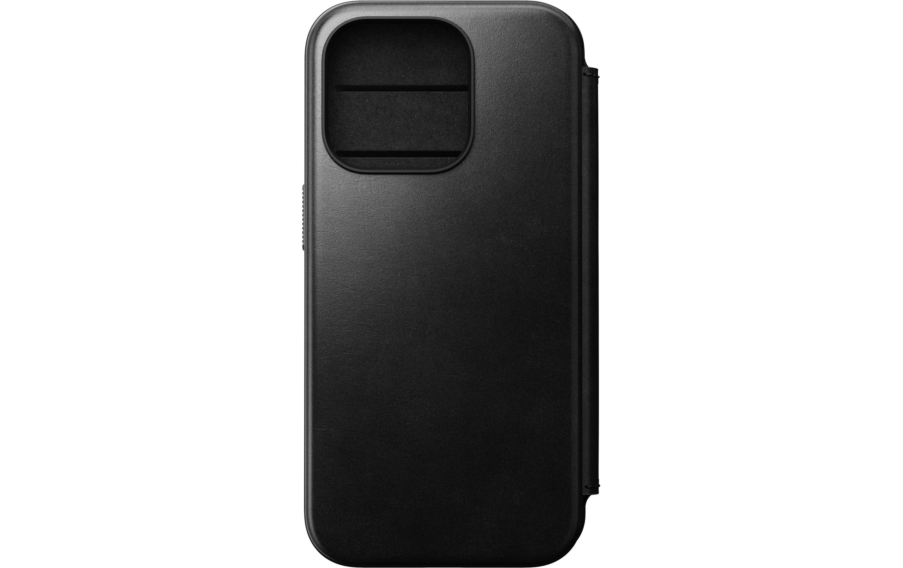 Modern Horween Leather Folio iPhone 15 Pro SchwarzModernes Horween-Leder Folio für das Apple iPhone 15 Pro