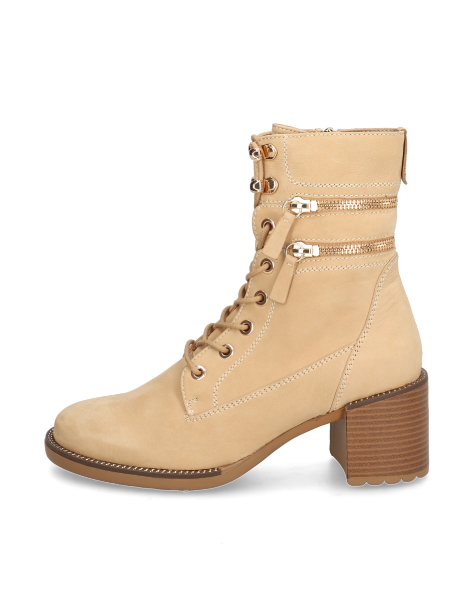 Nubukleder Schnürstiefelette