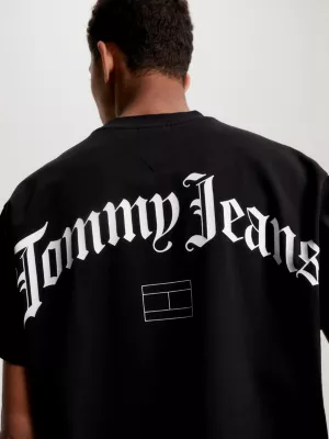 Camiseta Relaxed Fit com Logo nas Costas