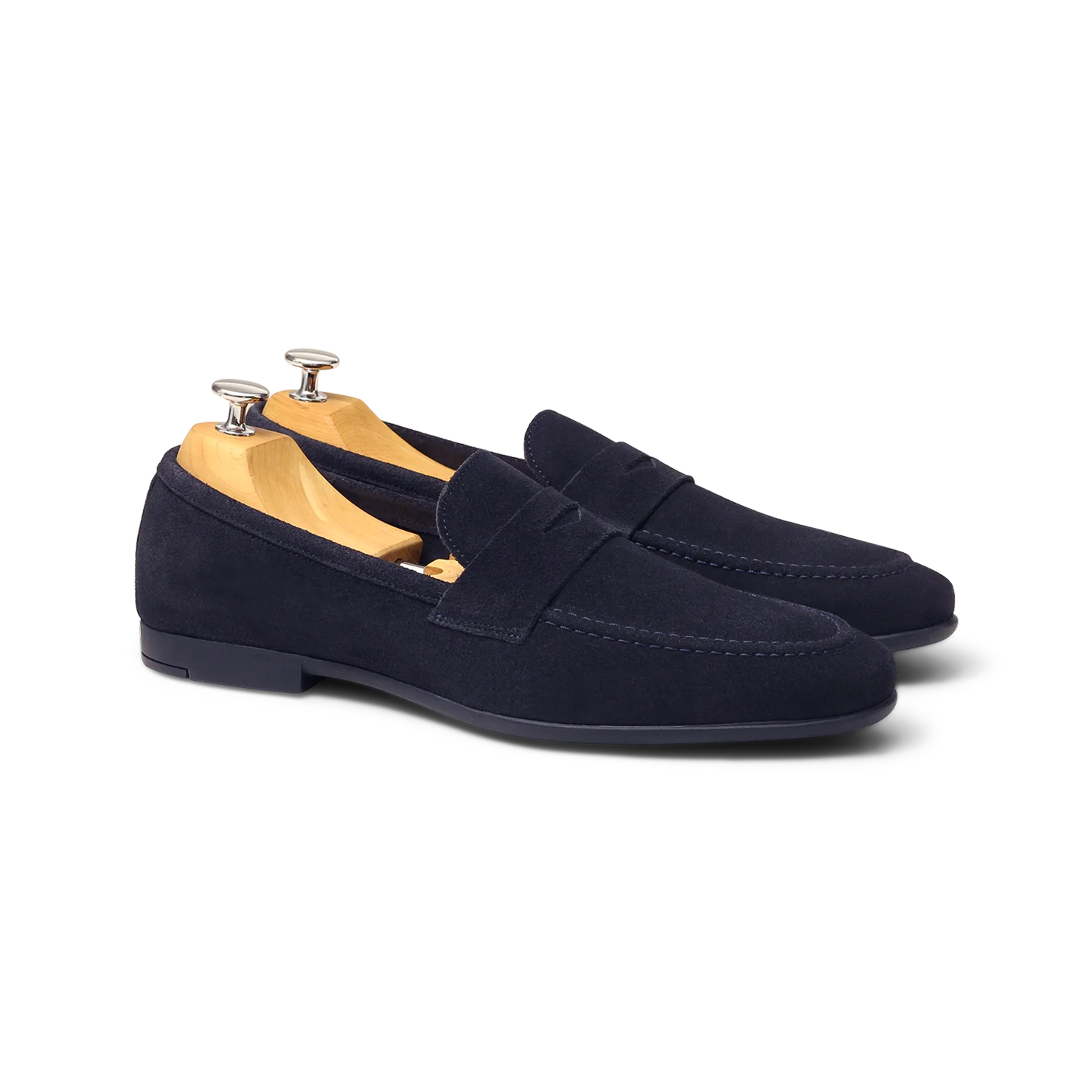 Marty-Mocassin en veau velours marine