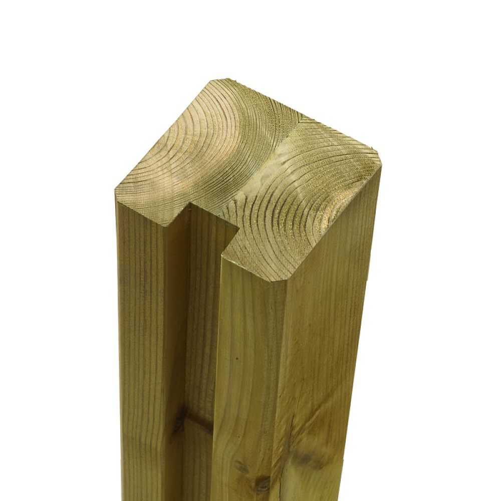 PROFILSTOLPE PLUS ENDE 1-SPOR 90X90X1880MM TRYKKIMPREGNERT