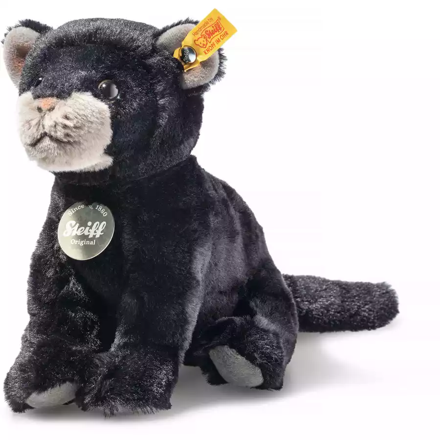 Steiff Baby Panther Taky sitzend schwarz,19 cm