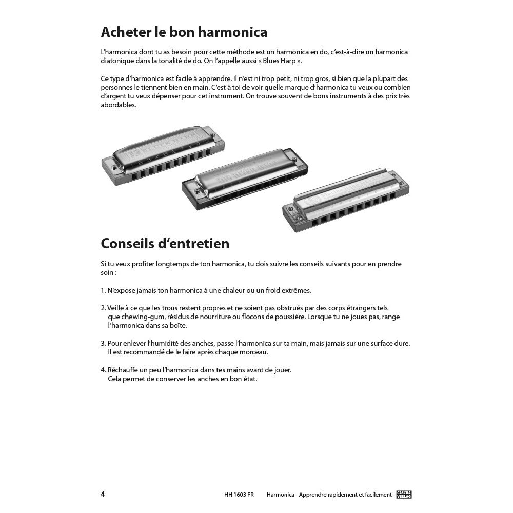 Cascha HH 1603 FR Harmonica - Apprendre rapidement et facilement