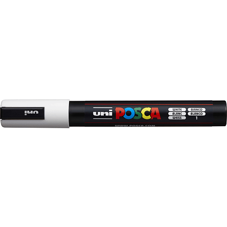 Posca PC5M vandbaseret tusch - hvid