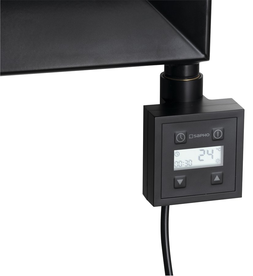 Sapho KTX thermostatisch verwarmingselement radiator 600W mat zwart