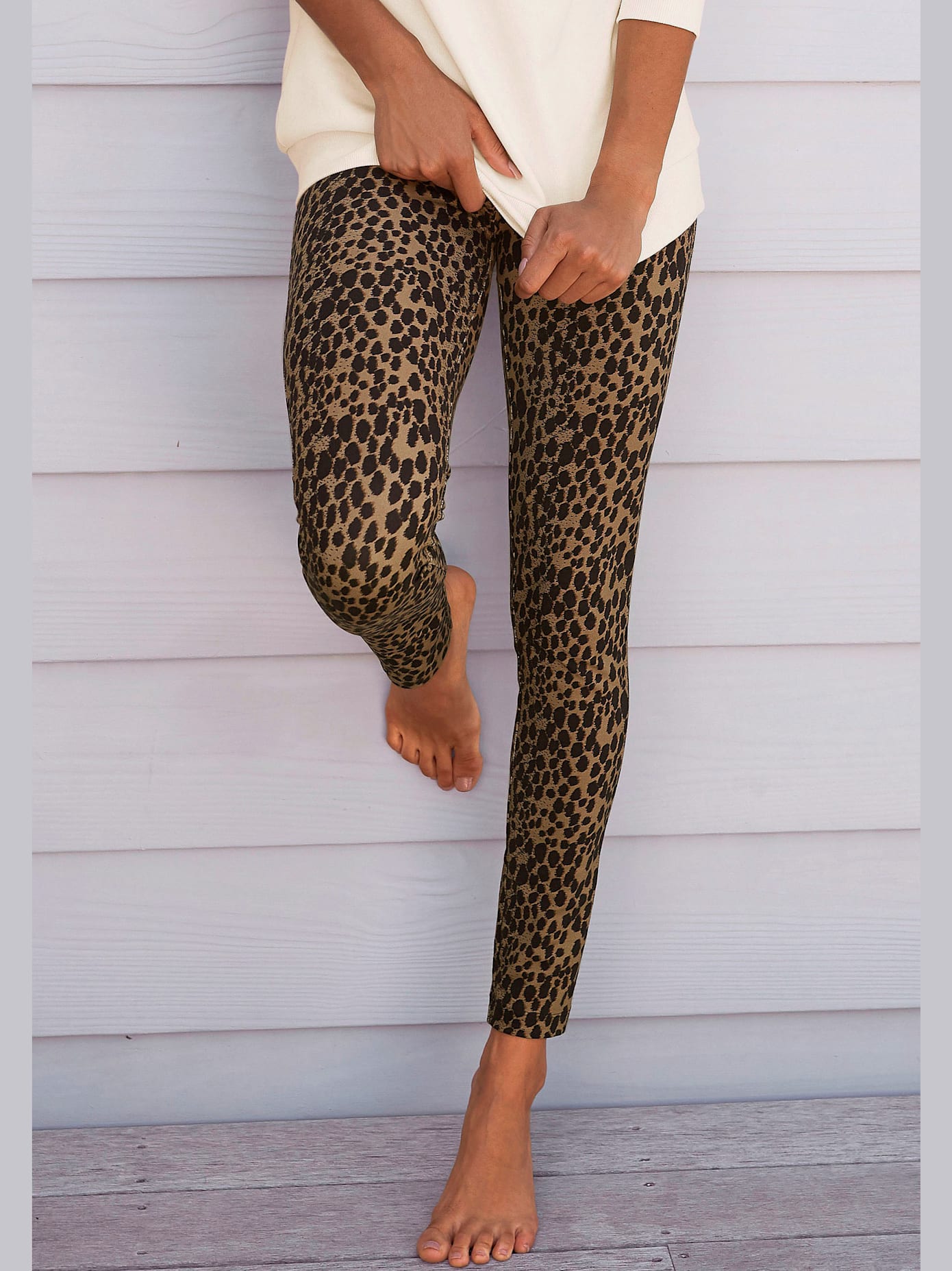 Legging en coton doux avec imprimé animal