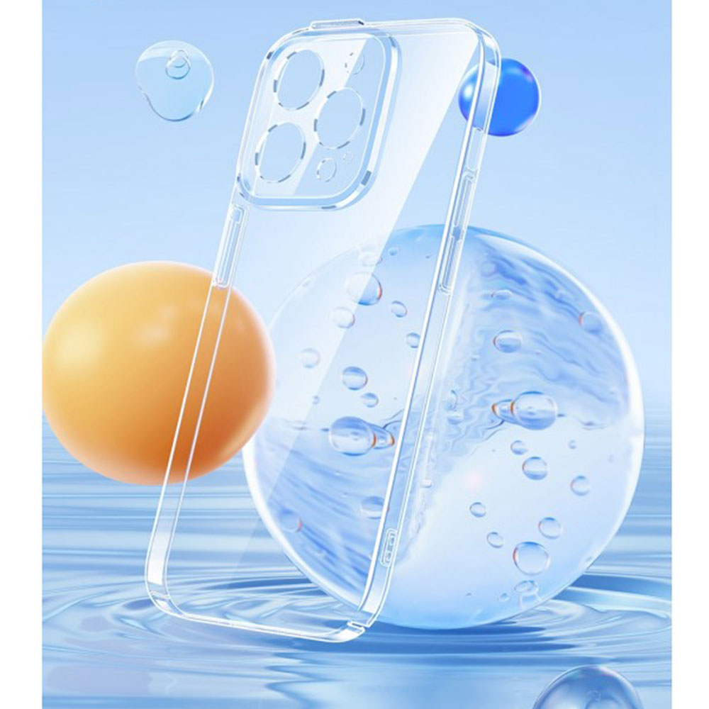iPhone 14 Crystal Hardcase Hülle Ultra Thin mit Kameraschutz   Display Panzerglas - Transparent