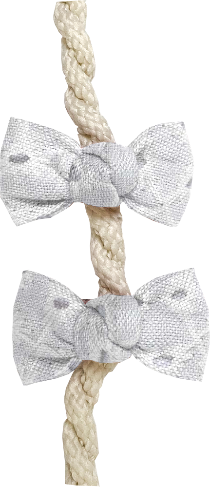 Barrettes Clic-Clac Petits Noeuds Broderie Anglaise