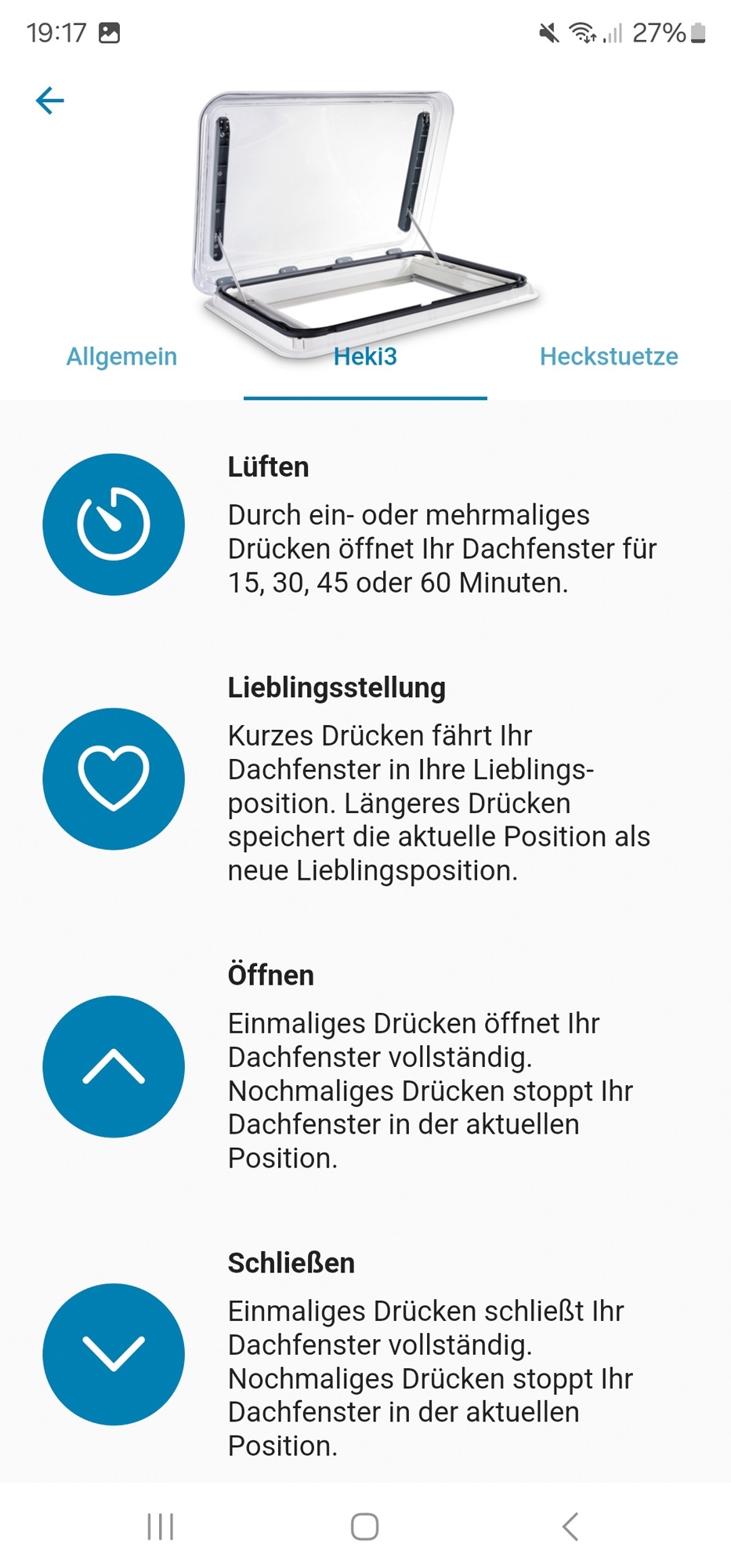 RV tech App Steuerung mit Bluetooth Empfänger für Antriebsset Dometic Dachfenster Heki 3 / Heki 3 Plus / Heki Midi