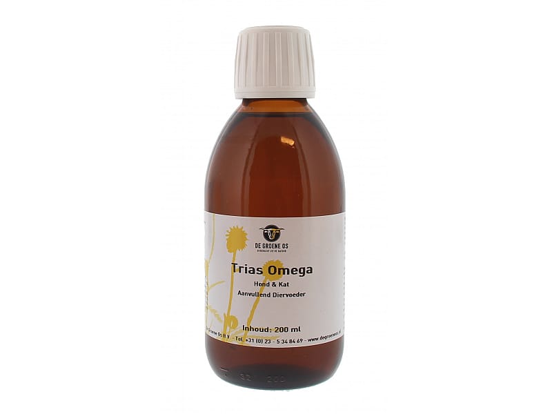 Trias Omega Groene Os hond kat 200 ml
