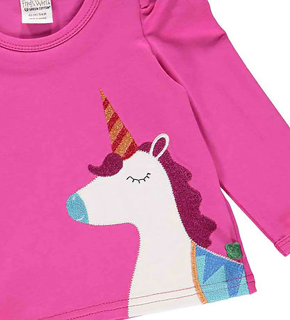 Freds WoRød Bluse - Hello Unicorn - Fuchsia