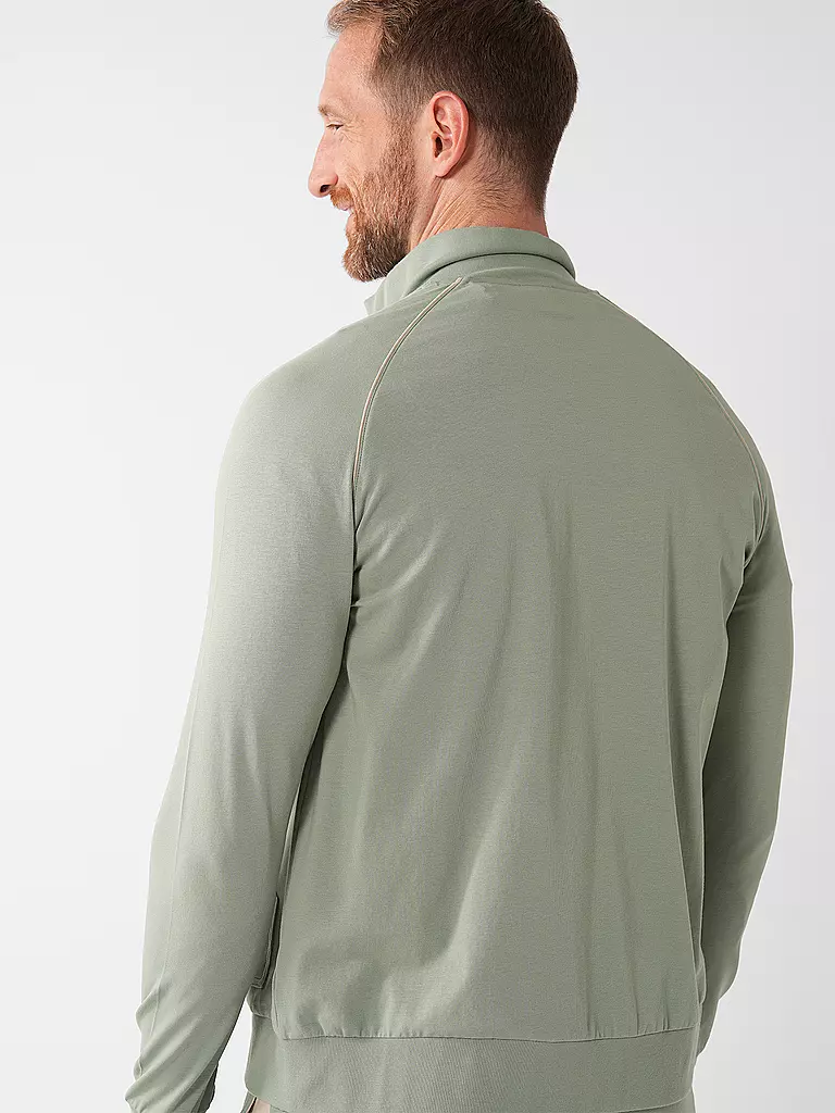 BOSS Loungewear Jacke hellgrün