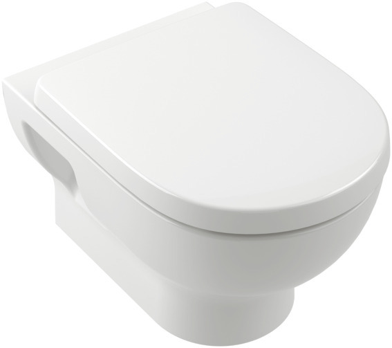 Villeroy & Boch O.novo randloos toilet met TwistFlush en softclose toiletzitting wit glans