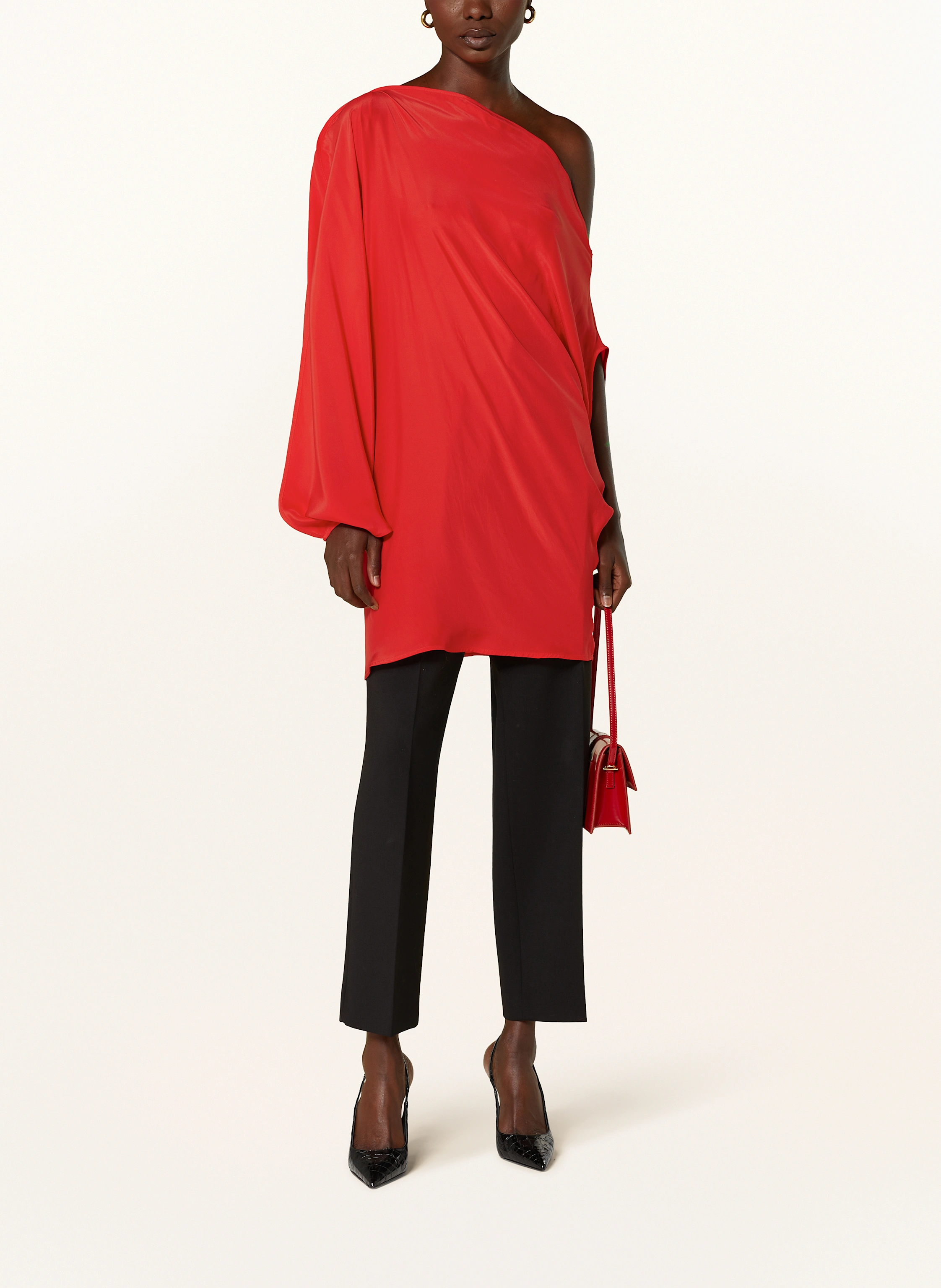 GAUGE81 One-Shoulder-Kleid OTA aus Seide
