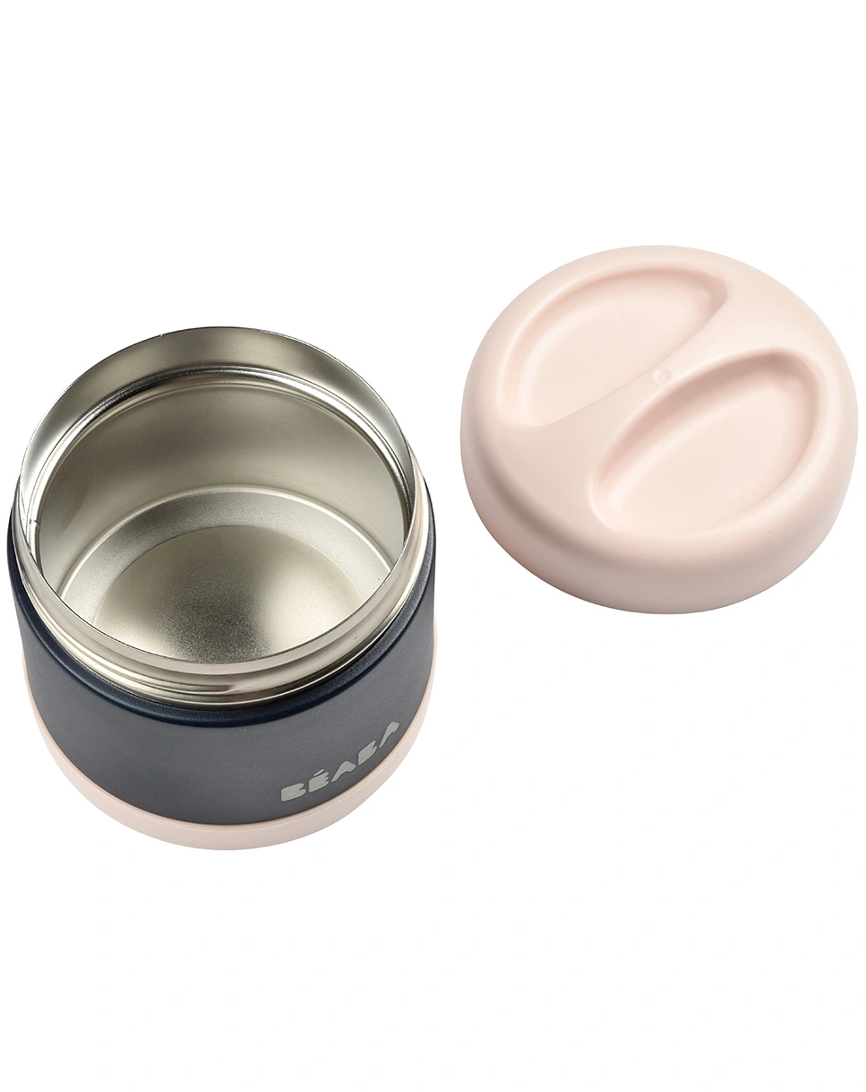 Edelstahl-Thermobehälter LUNCH (0,5L) in light pink/nightblue