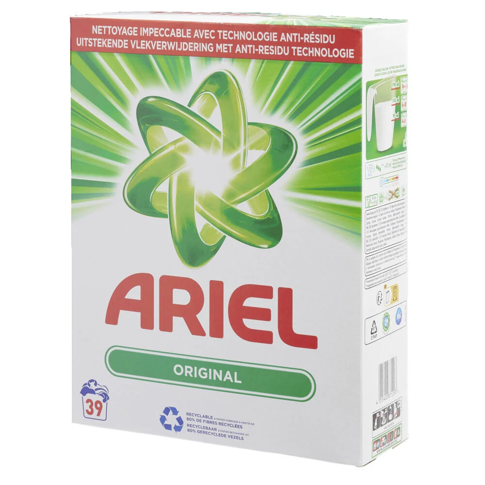 Lessive poudre Ariel Original 2,72 kg - 39 lavages