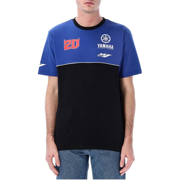 Fabio Quartararo - T-shirt Dual FQ20 Yamaha Orizontal Cut Noir / Bleu