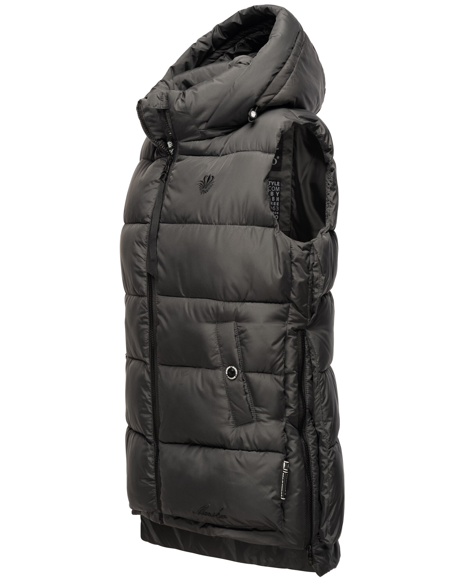 MARIKOO Damen Steppweste Bodywarmer mit Kapuze Zarinaa