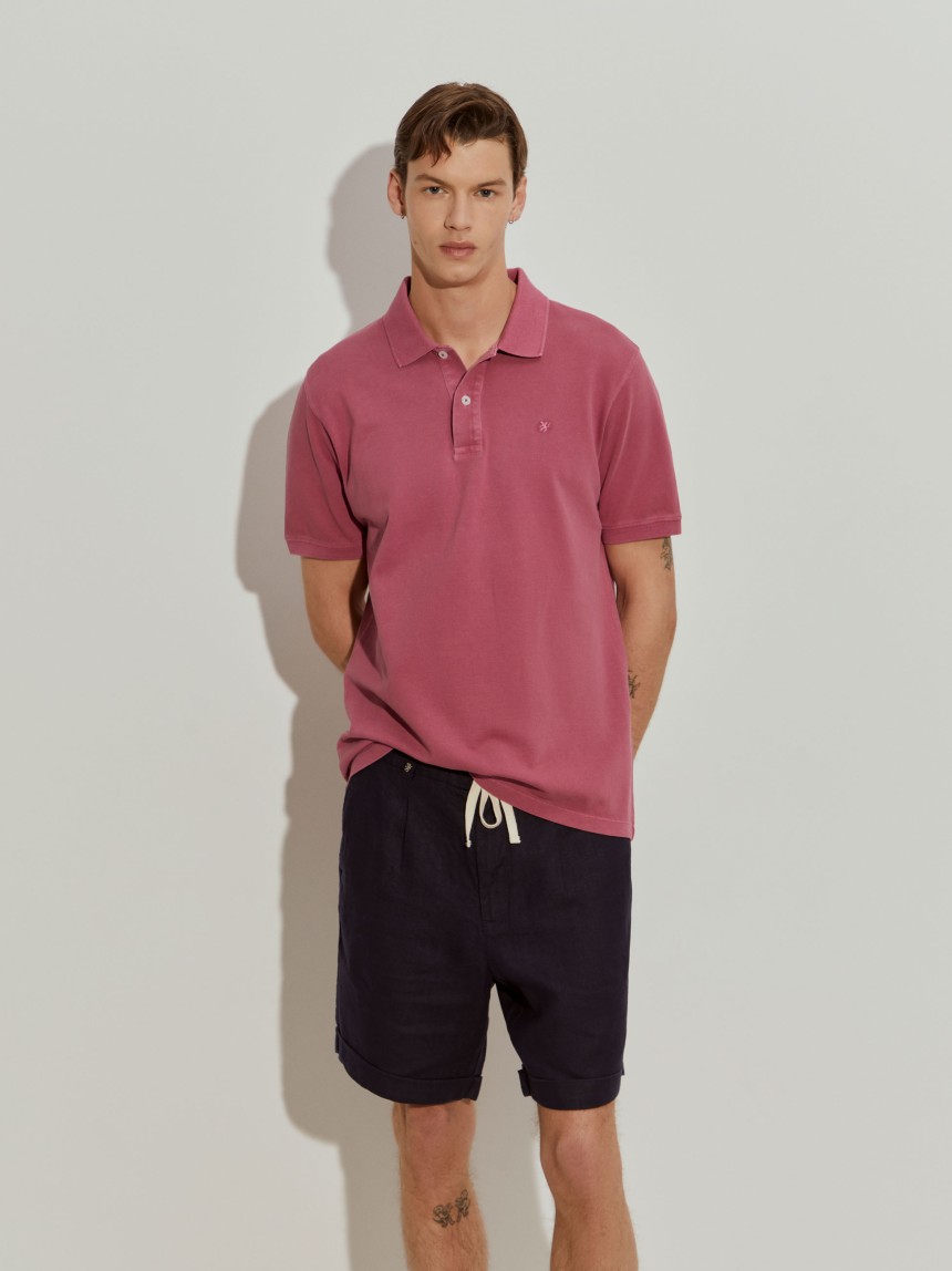 Polo piqué regular fit de algodão
