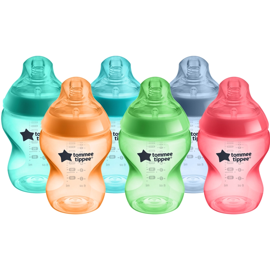 Tommee Tippee Babyflaschen-Set Closer to Nature 6 x 260 ml bunt