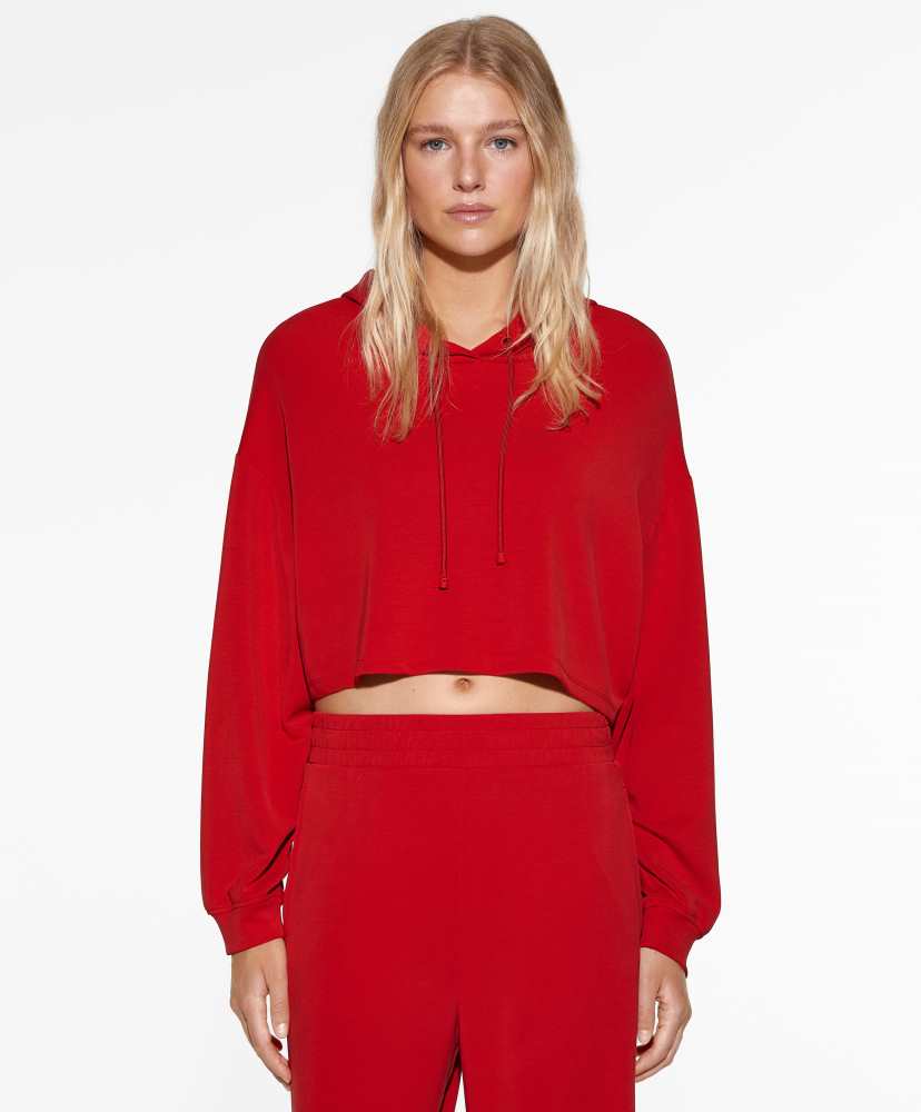 Moletom cropped de modal