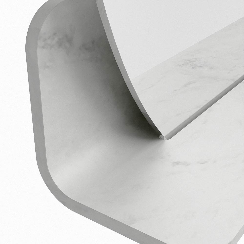 Mondiaz Spot spiegel rond Ø70cm met planchet opalo
