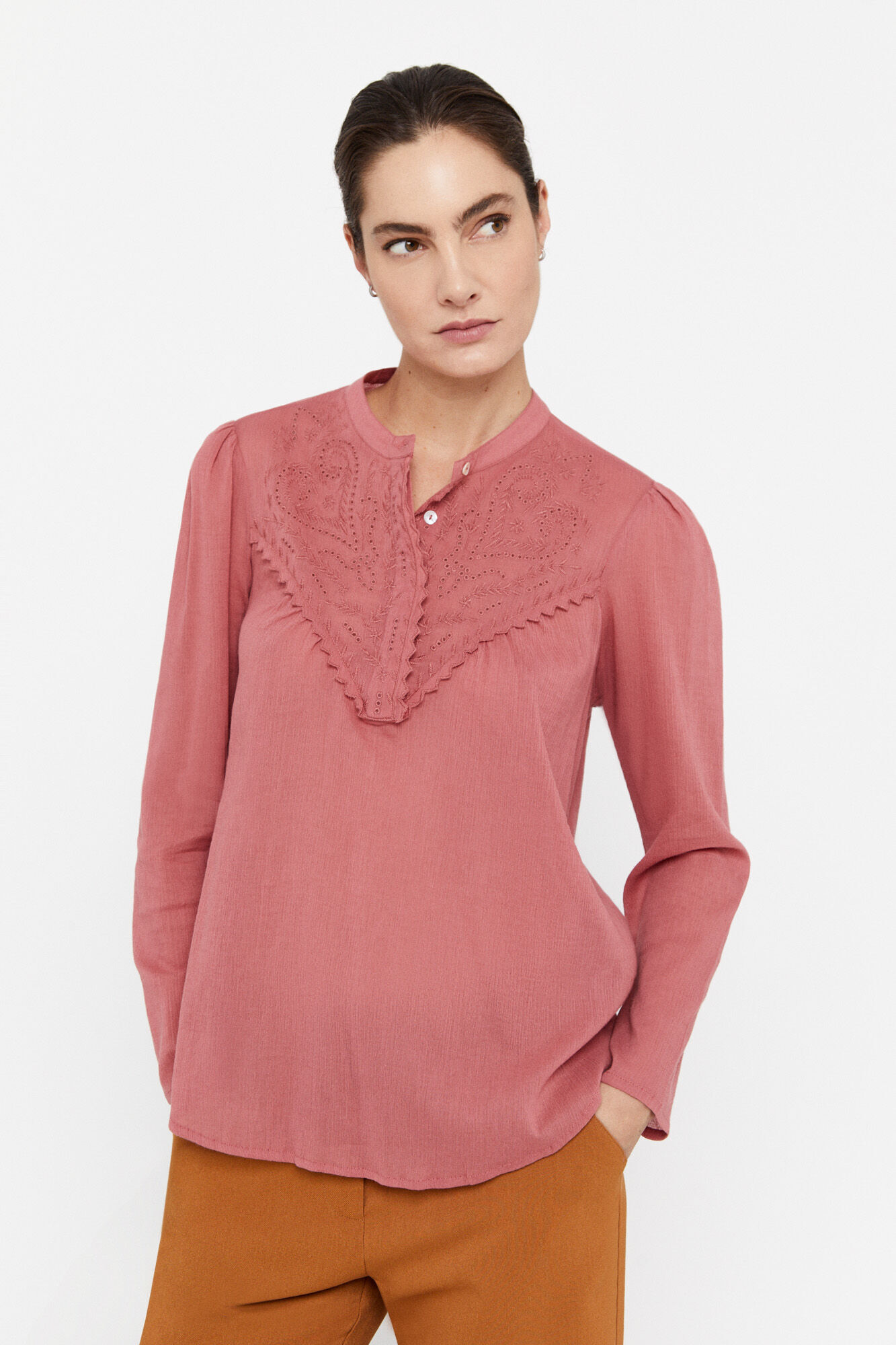 Blusa algodón fluído - Rosa