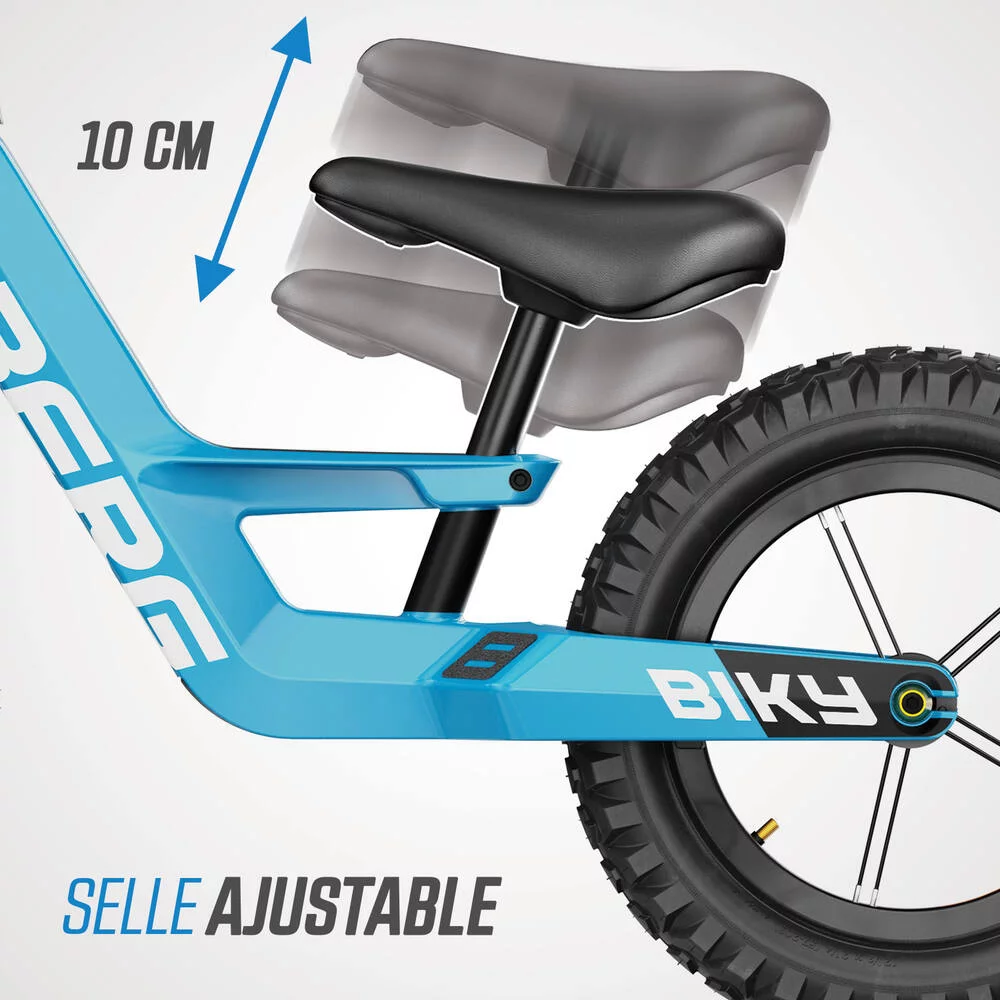 VELO D'EQUILIBRE - BIKY CROSS BLEU AVEC FREIN A MAIN
