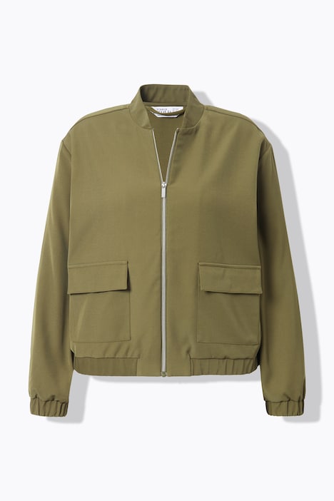 Blouson, cropped, weiter Langarm, Seiteneinsatz