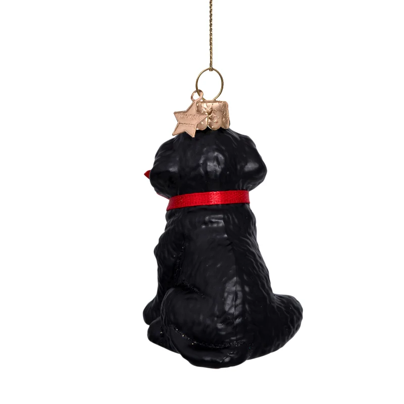 Vondels  Sort labrador juleophæng - H7 cm.