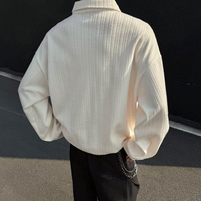 VEAZ - Sweatshirt met kraag en effen textuur