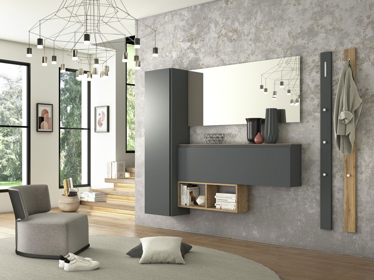 Moderano Hängeschuhschrank LECCO PLUS