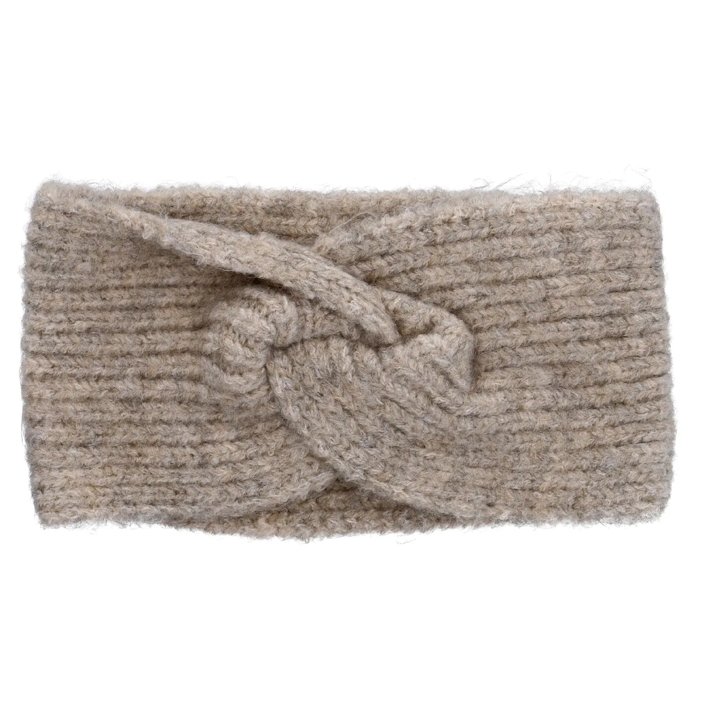 Stirnband Melange mit Knoten, beige