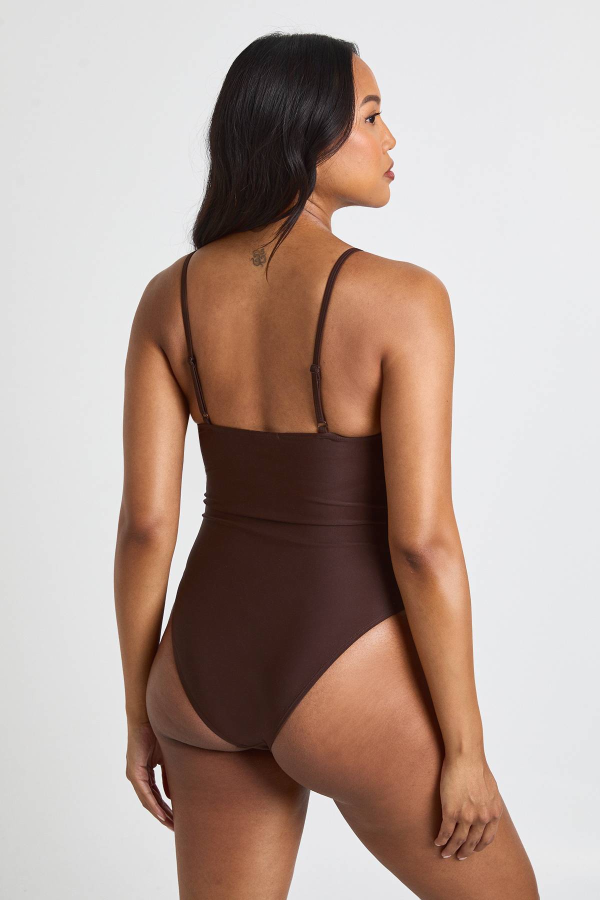 boohoo Maillot De Bain De Maternité À Fronces Sur Le Devant