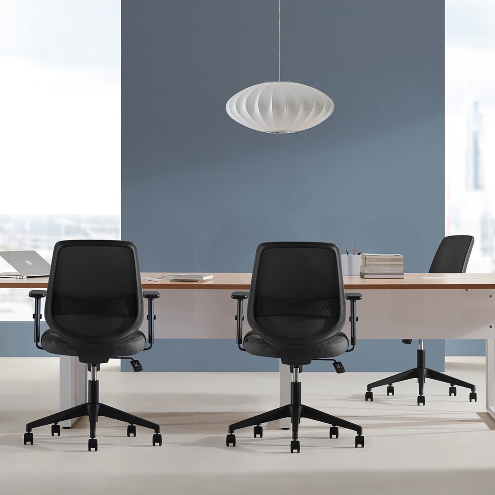 Home Office Bürostuhl CHESTER Stoff/Netzstoff mit Armlehnen (höhenverstellbar) hjh OFFICE