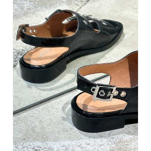 Phenumb Next Sandaler, Leather Patent Black, 42