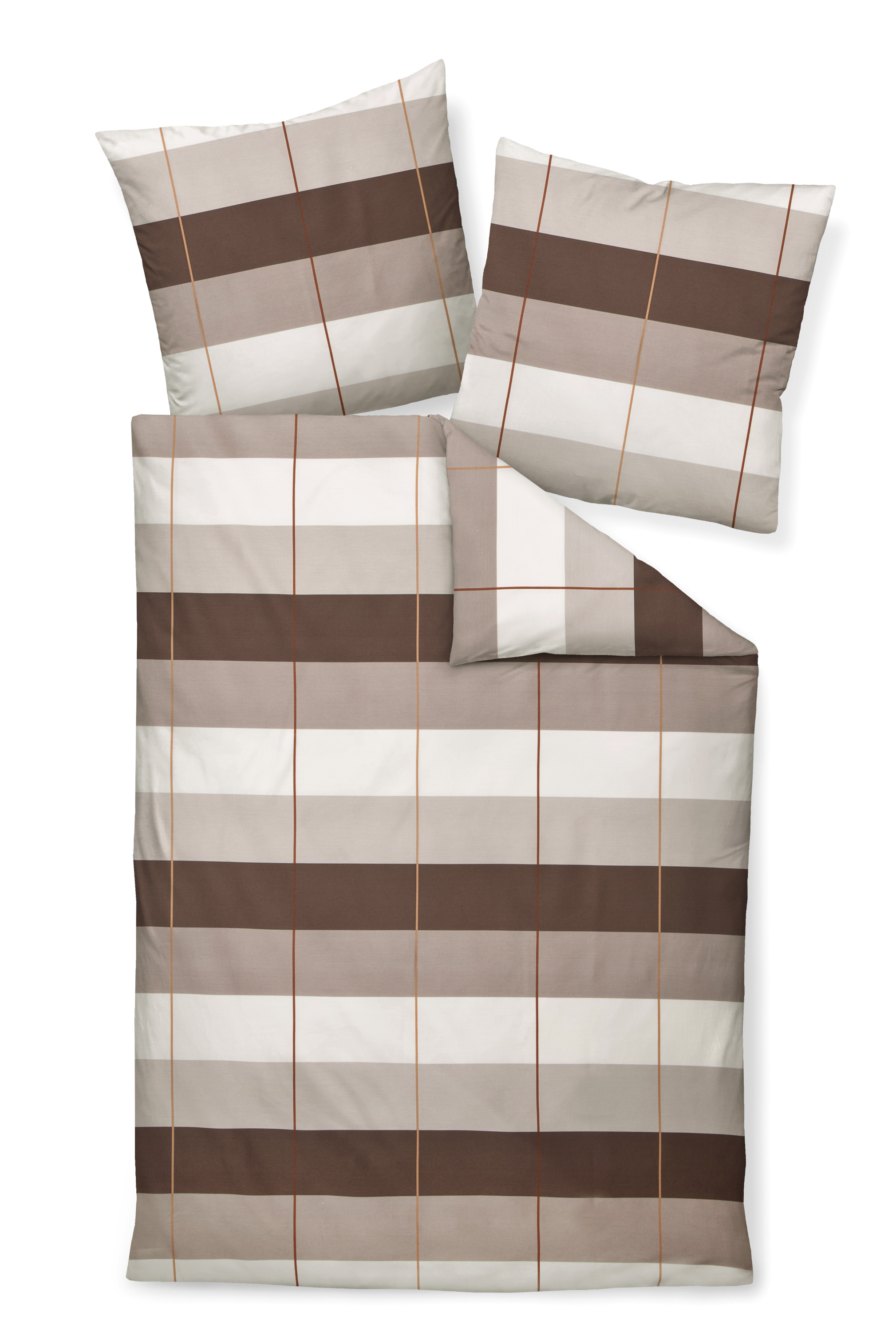 Bettwäsche J. D. Mako-Satin 135x200 cm, mit 1 Kissen