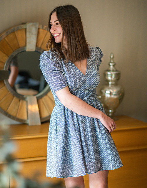 Céleste - SELMA - Bleu / Ecru