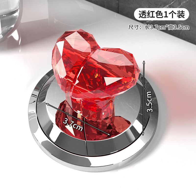 Home Simply - Hartvormige Faux Crystal Toilet Tank Knop