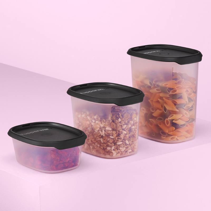 One Touch Fresh® 540 ml Stapelbarer Vorratsbehälter für Salz, Pinienkerne, Kokosflocken und vieles mehr
