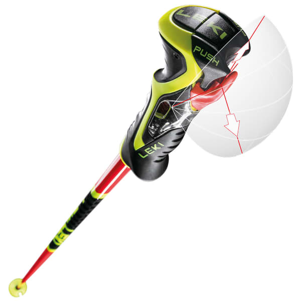Bâton de ski LEKI VENOM SL 3D RED/BLACK/NEON YELLOW