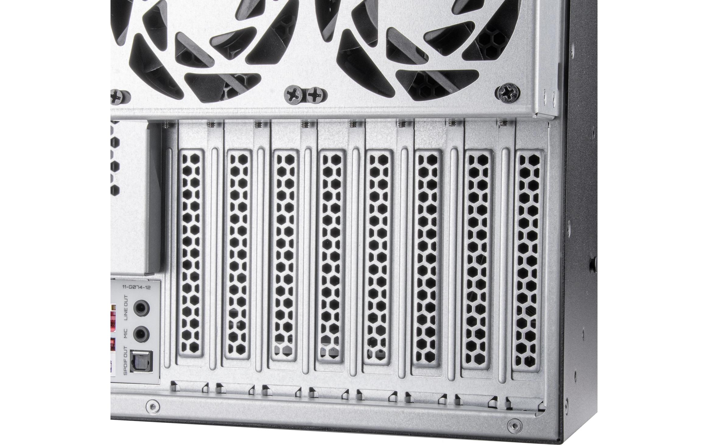 Gehäuse RM52<br>5HE-Rackmount-Servergehäuse mit zwei 360-mm-Lüftern und Flüssigkühlkompatibilität