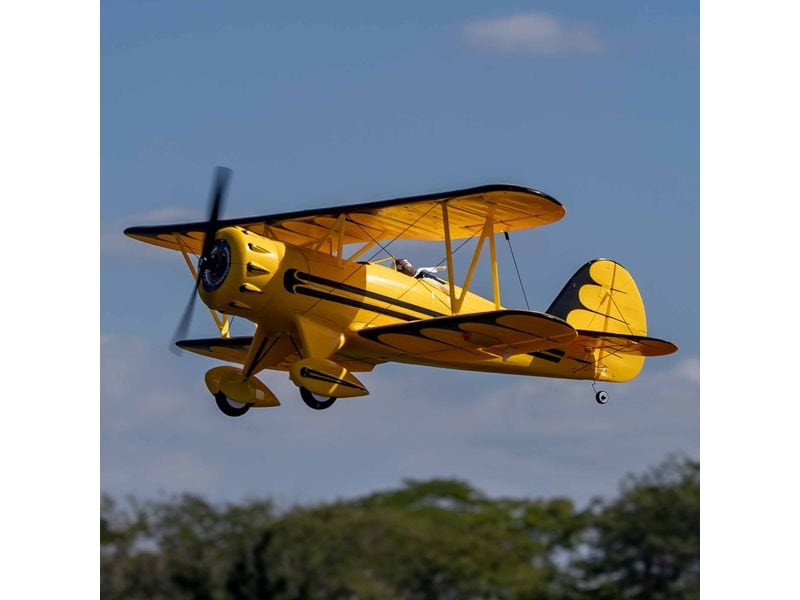 E-flite Doppeldecker UMX WACO 550 mm Gelb, BNF Basic UMX Scale Doppeldecker mit Brushless Antrieb und Spektrum Technik