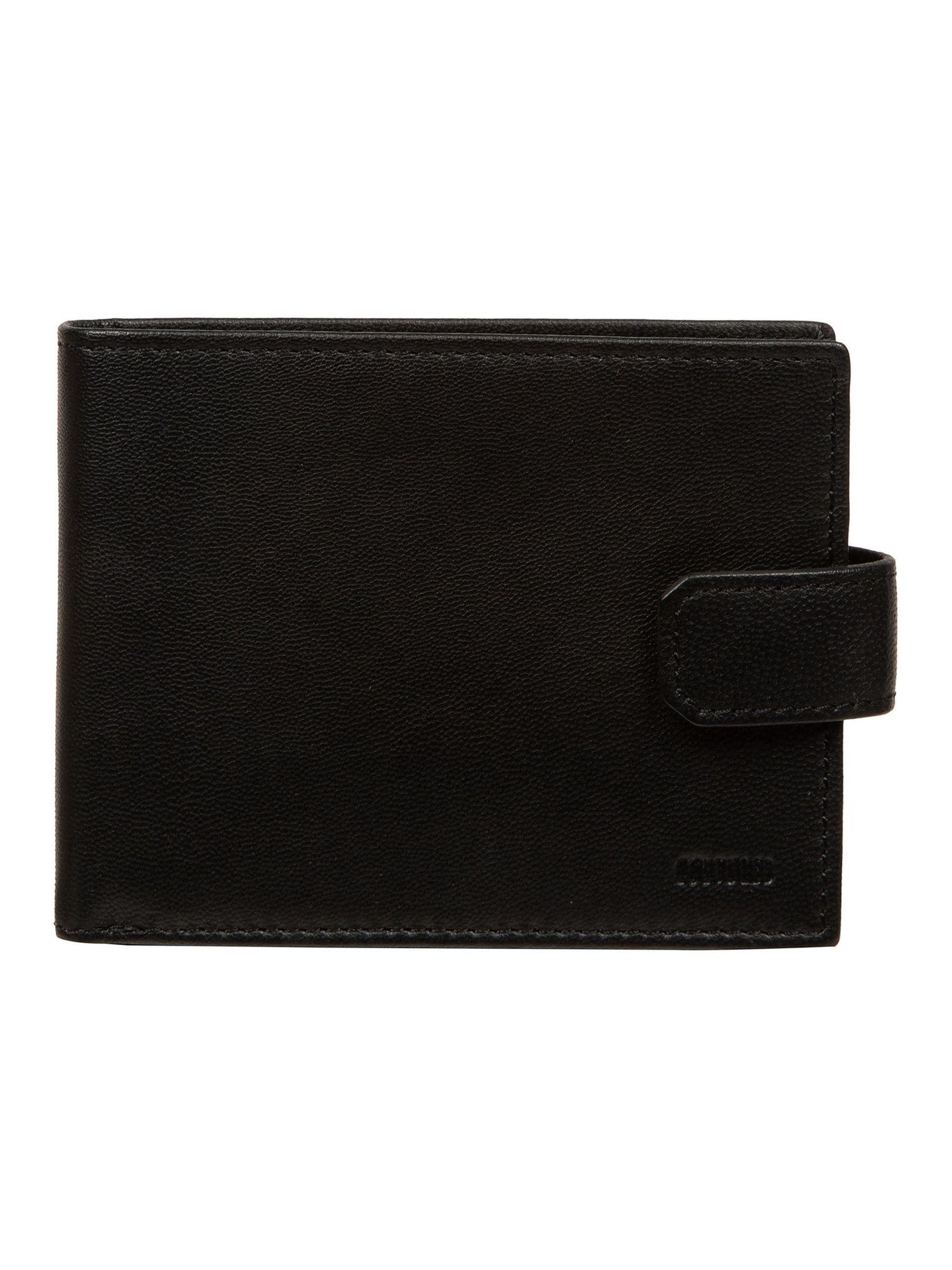 Zwart - Cultured London 'Max' Leather Wallet