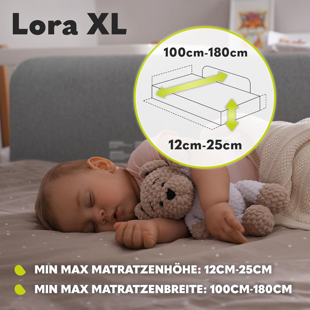 Lionelo Lora XL Tragbares Bettschutzgitter