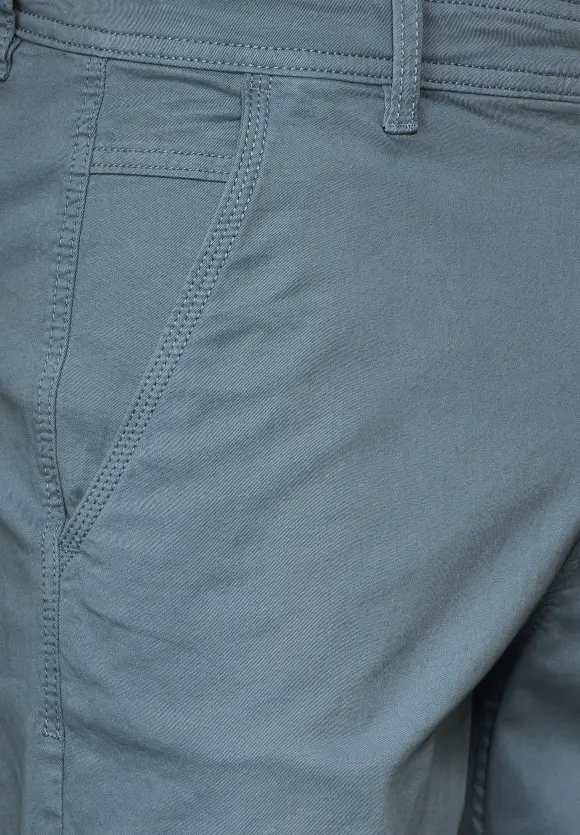 Regular Fit Chinoshorts - steel blue