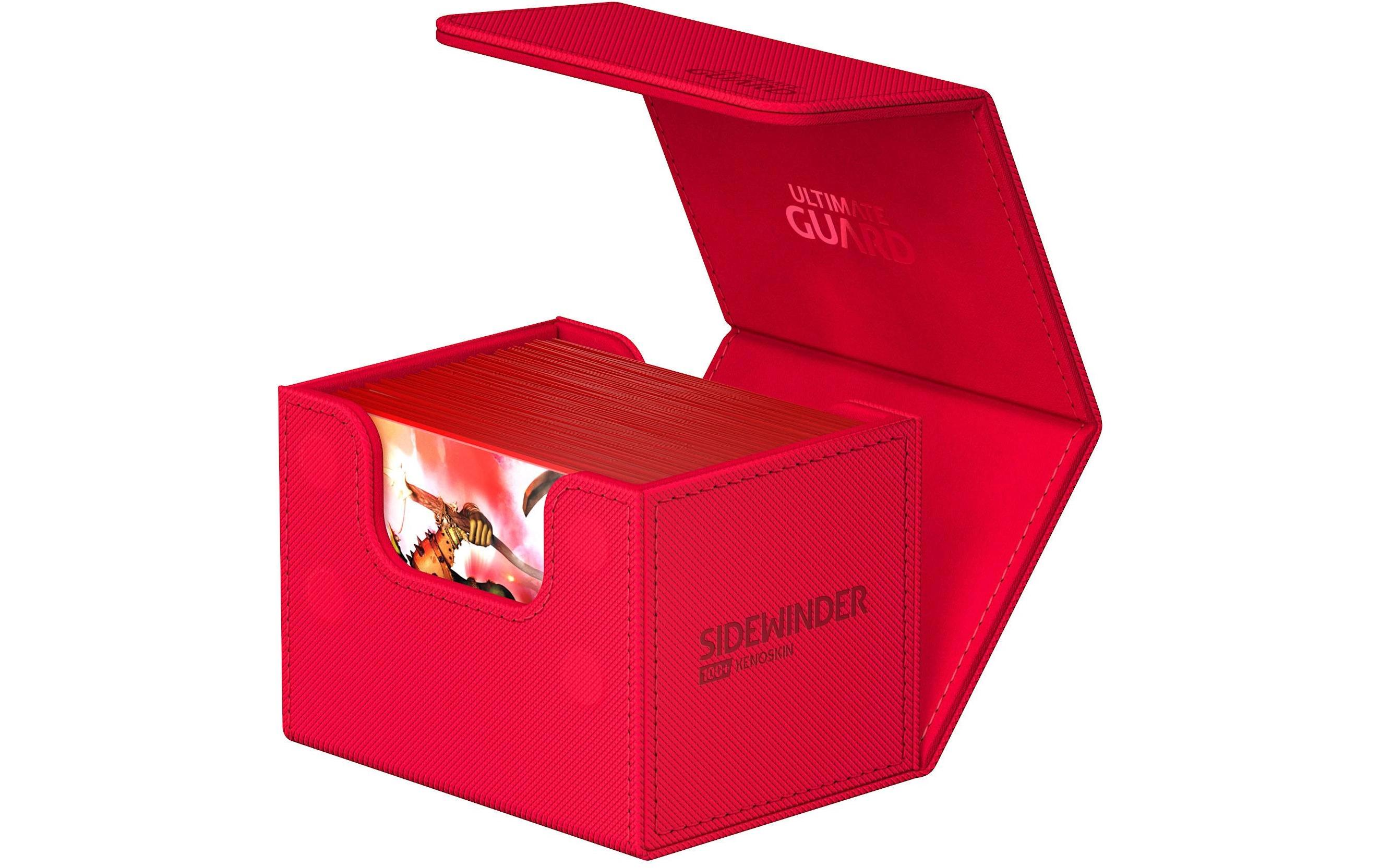 Kartenbox XenoSkin Sidewinder Monocolor 100+ RotHochwertige Box für Sammelkarten in Standardgrösse