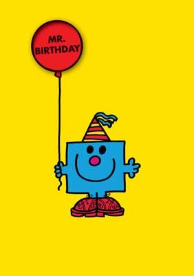 Mr Birthday Button Badge Card